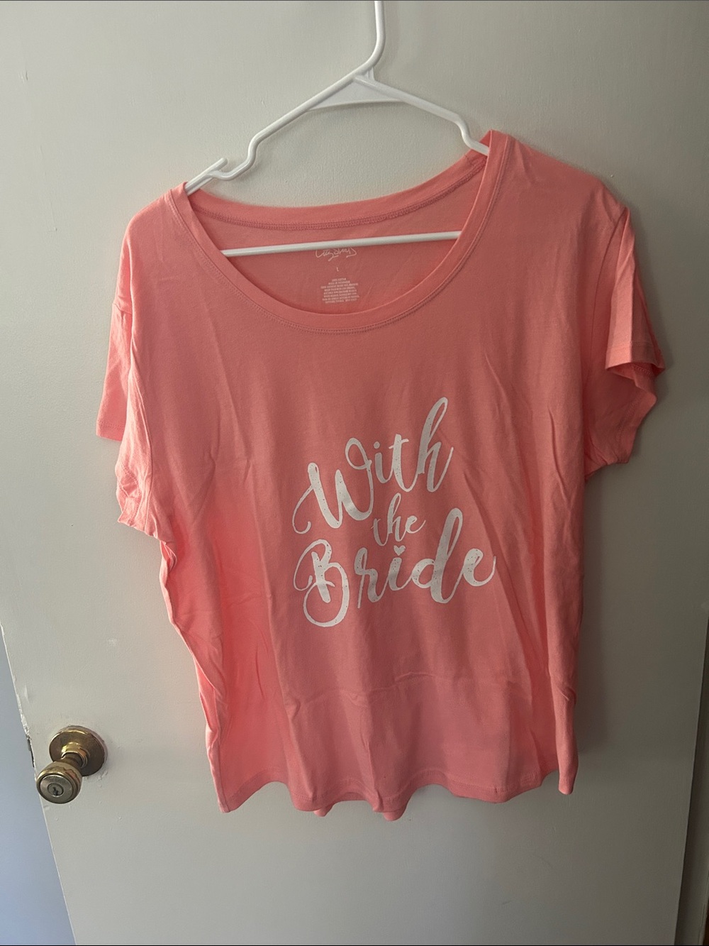 City Streets Coral Pink "With the Bride" Short Sleeve Tee